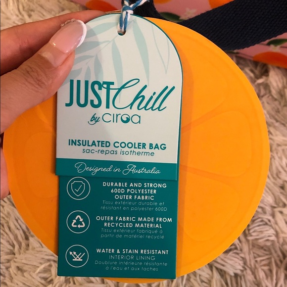 Citrus Cooler Bag - Pink and Orange - Picture 3 of 5